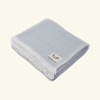 Doublesided handwoven alpaca & cashmere throw | OCEAN