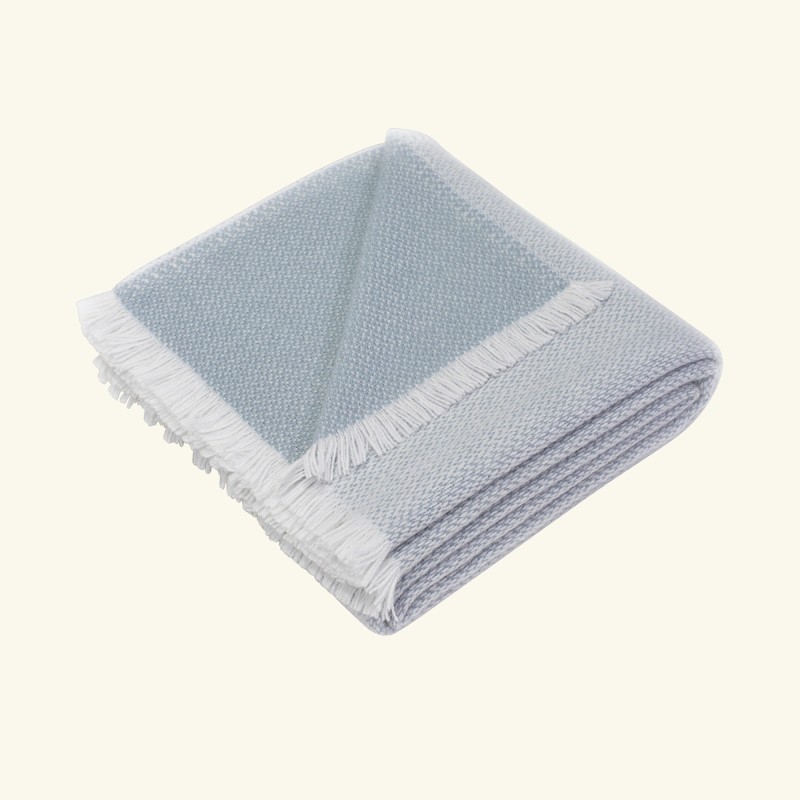 2. Doublesided handwoven alpaca & cashmere throw | OCEAN