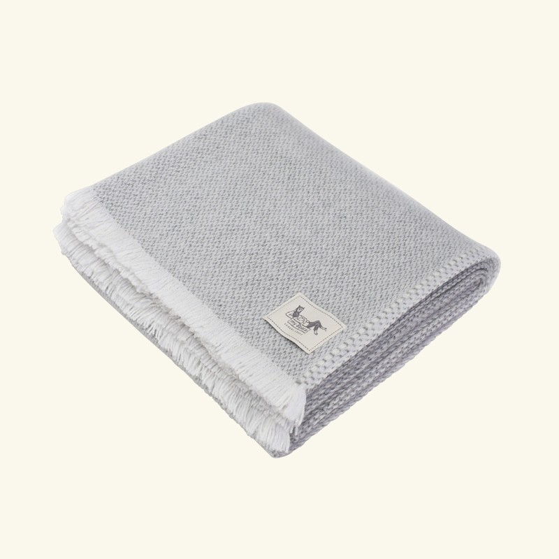 1. Doublesided handwoven alpaca & cashmere throw | GREY MIST