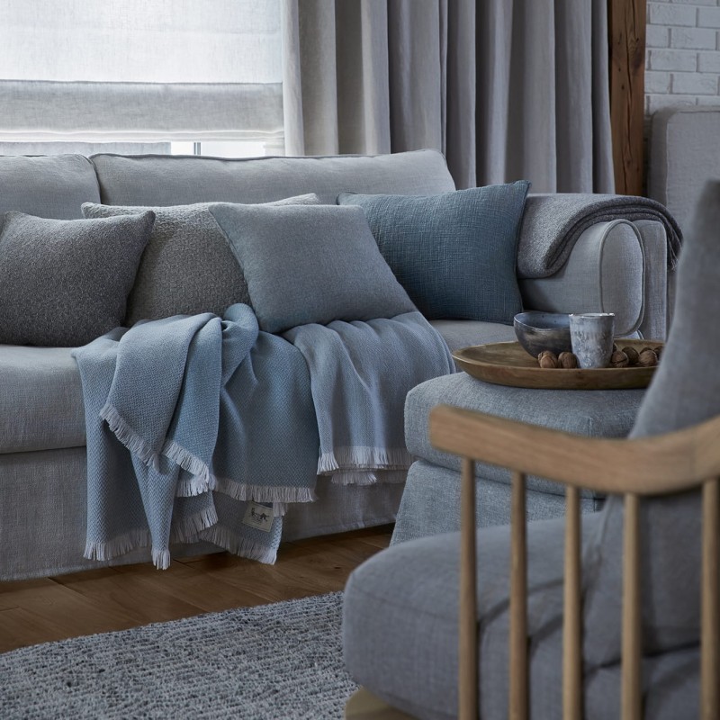 9. Doublesided handwoven alpaca & cashmere throw | GREY MIST