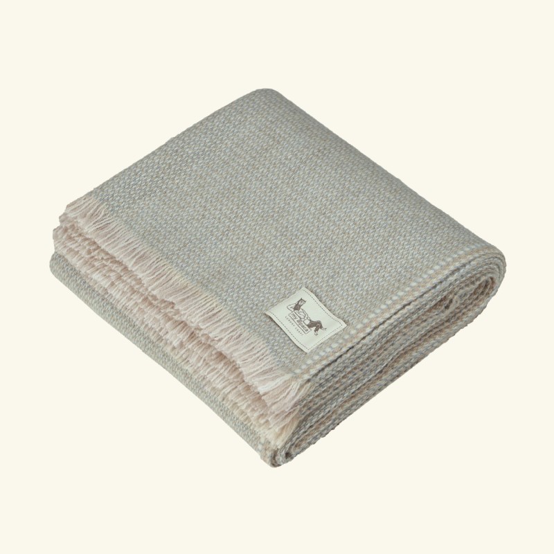 1. Doublesided handwoven alpaca & cashmere throw | FOREST