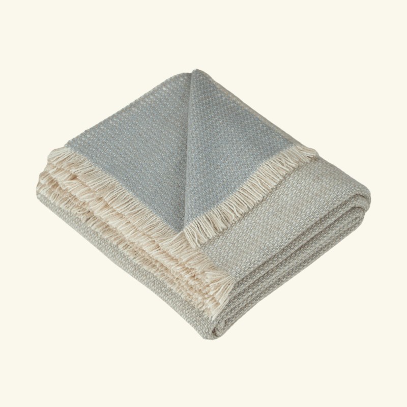 2. Doublesided handwoven alpaca & cashmere throw | FOREST