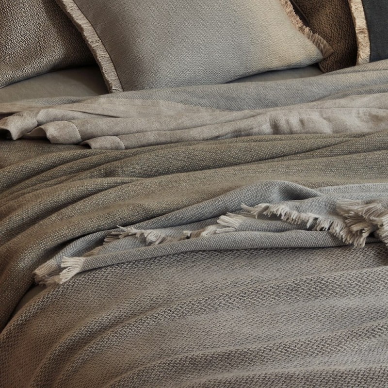 9. Doublesided handwoven alpaca & cashmere throw | SAND
