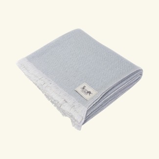 Handwoven alpaca & cashmere throw - Ocean