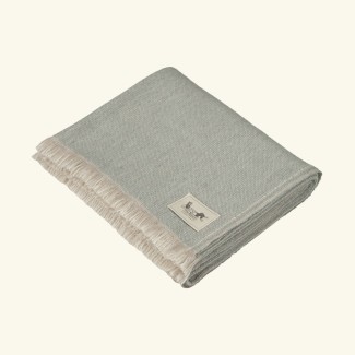 Handwoven alpaca & cashmere throw - Forest