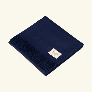 Classic Throw 100% Baby Alpaca - Navy