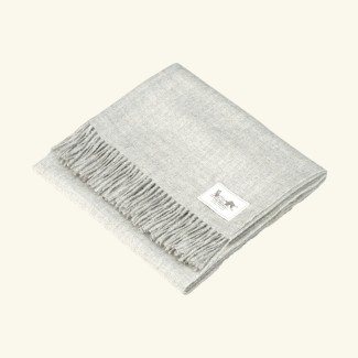 Classic Throw 100% Baby Alpaca | SILVER