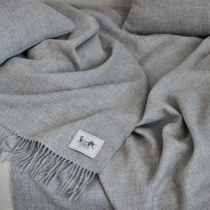 3. Classic Throw 100% Baby Alpaca | SILVER