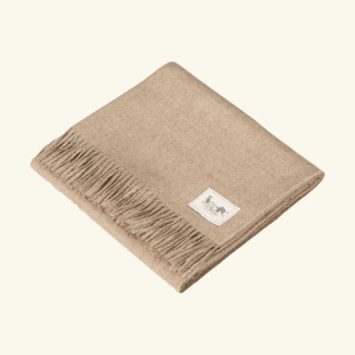 Classic Throw 100% Baby Alpaca - Beige