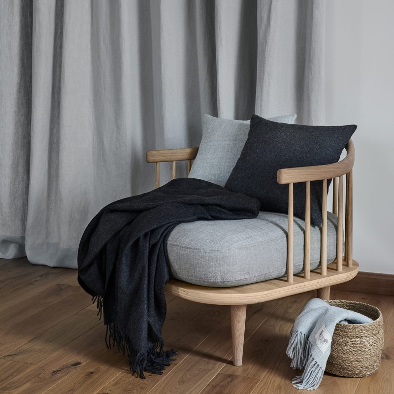 3. Classic Throw 100% Baby Alpaca | GREY