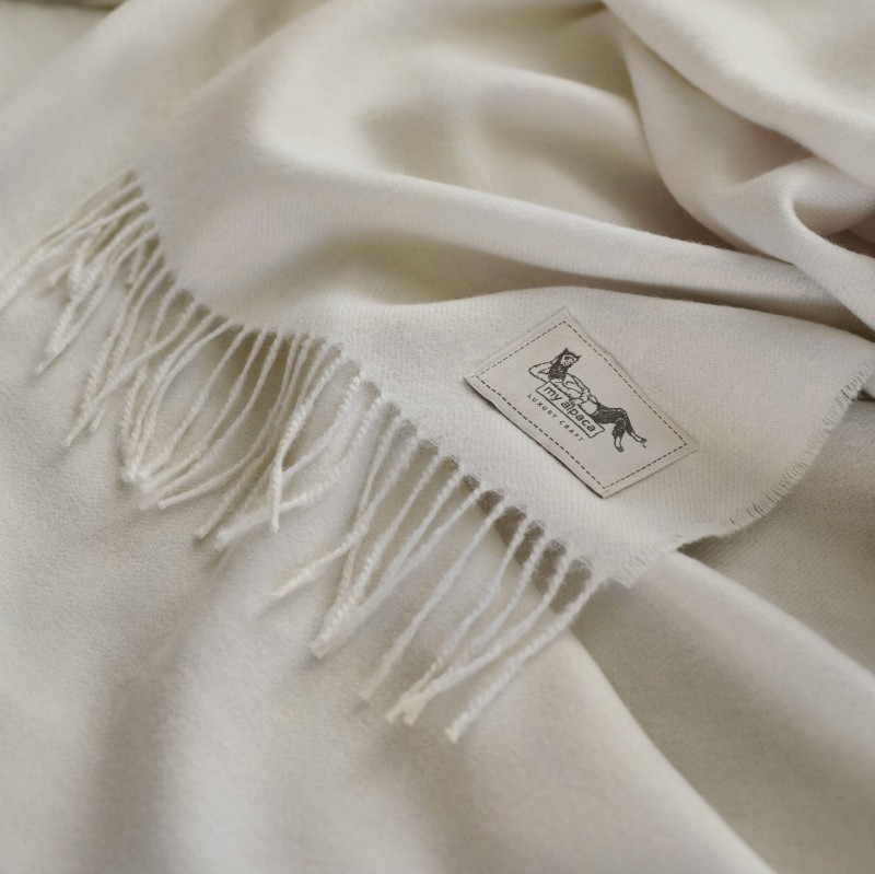 3. Classic Throw 100% Baby Alpaca | IVORY