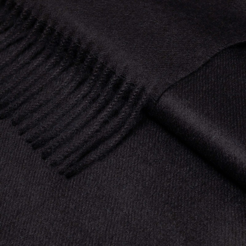Classic Throw 100% Baby Alpaca - Black