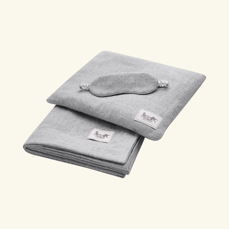 Travel set 100% baby alpaca - silver