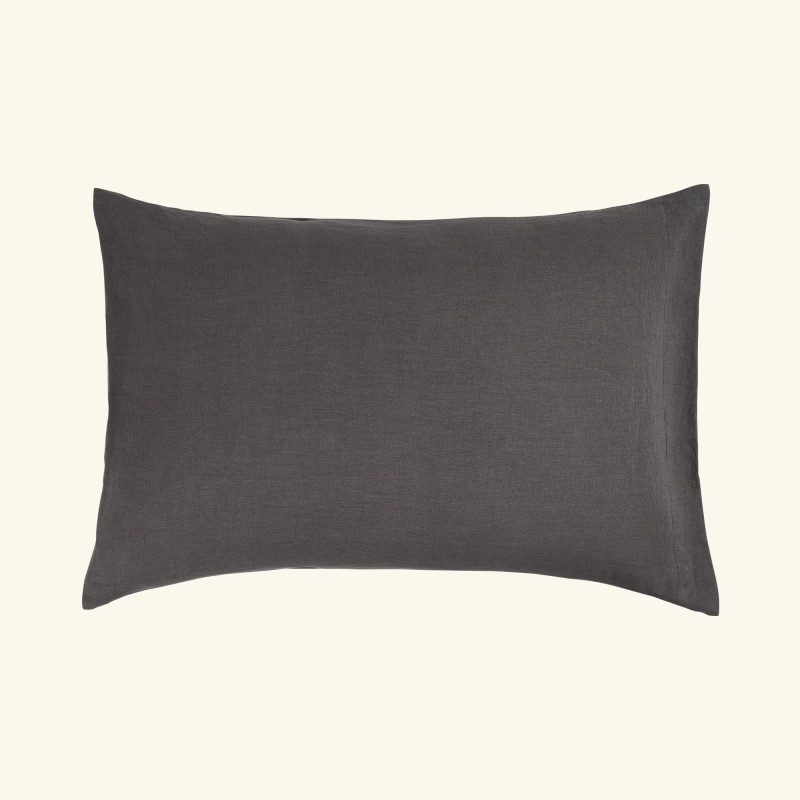 Linen pillow case - smoke grey