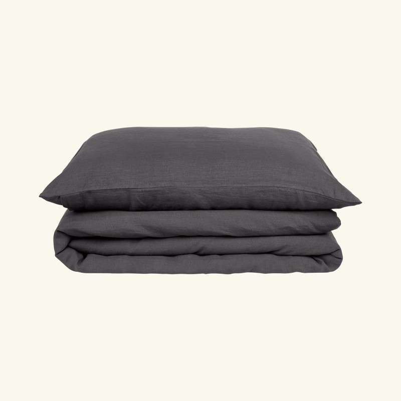 Linen pillow case - smoke grey
