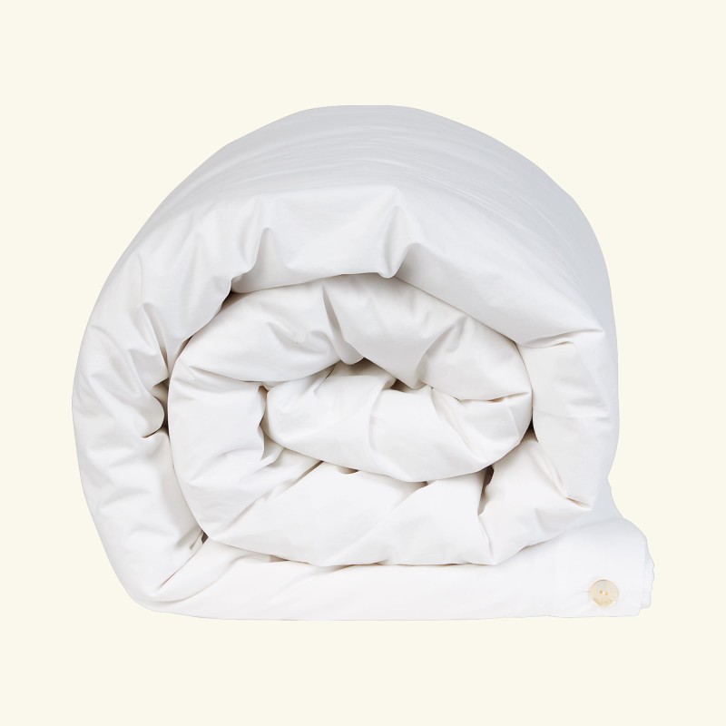 1. Duvet cover in cotton percale | WHITE CLOUD