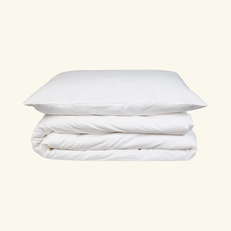 2. Duvet cover in cotton percale | WHITE CLOUD