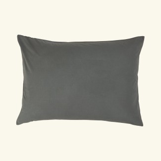 Pillowcase in cotton percale | ROCK GREY