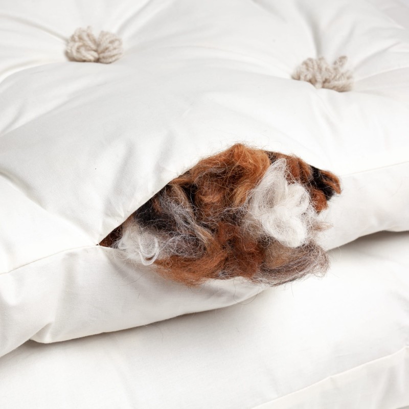 Handmade alpaca dog mattress
