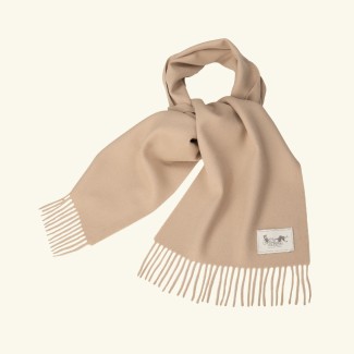 Classic baby alpaca scarf coffee with milk