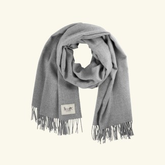 Classic baby alpaca shawl silver