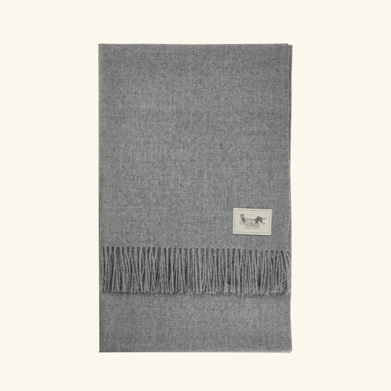 Classic baby alpaca shawl silver