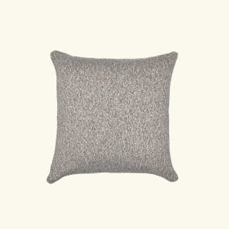 Baby alpaca & organic cotton cushion | smooth knit | NATURAL GREY