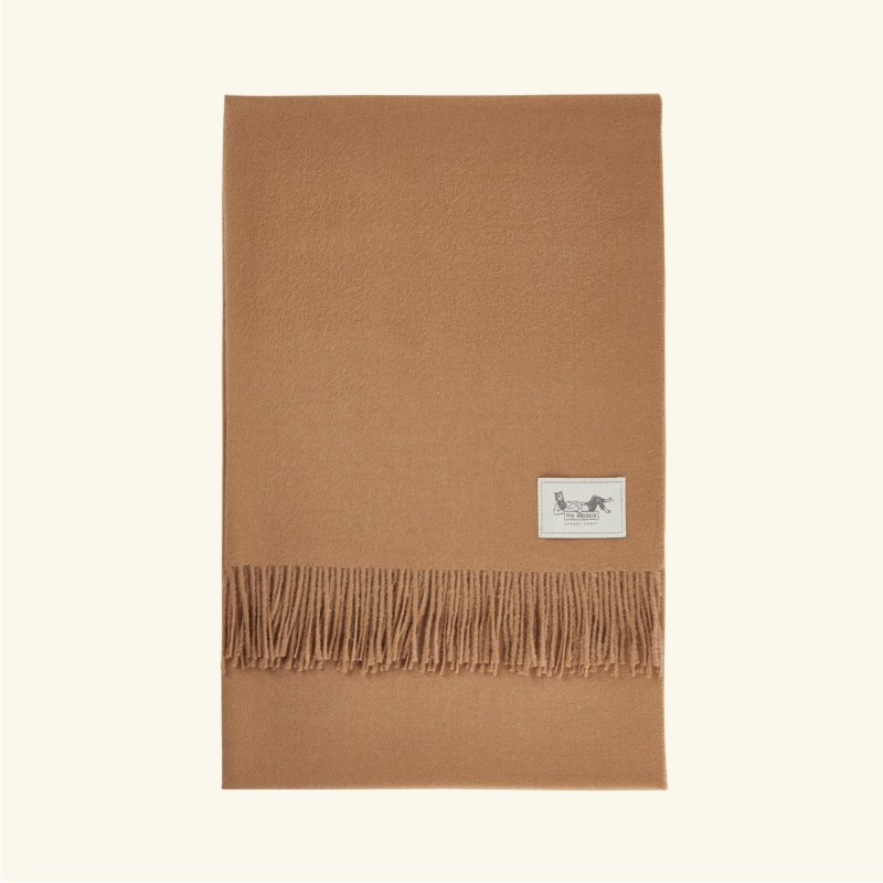 Classic baby alpaca shawl camel