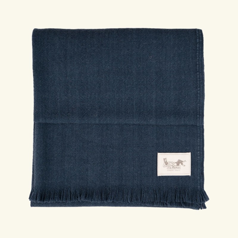 Hand-woven alpaca, cashmere & merino wool shawl | INDYGO