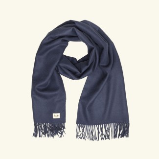 Classic baby alpaca shawl indigo