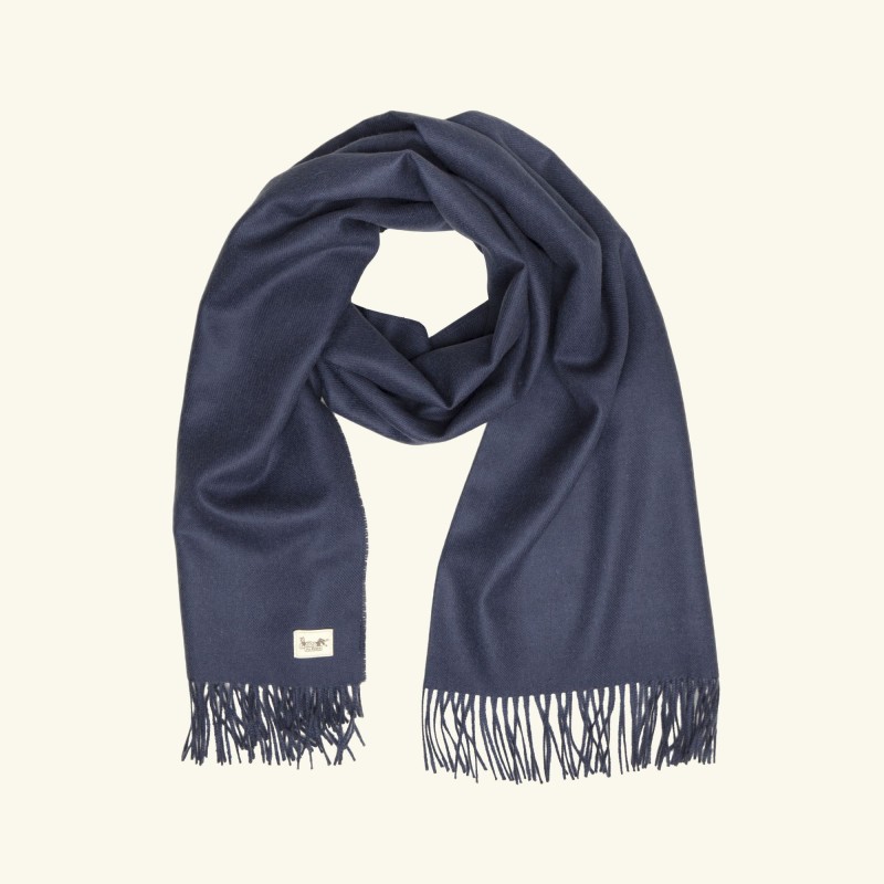 Classic baby alpaca shawl indigo