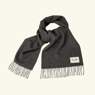Classic baby alpaca scarf dark grey
