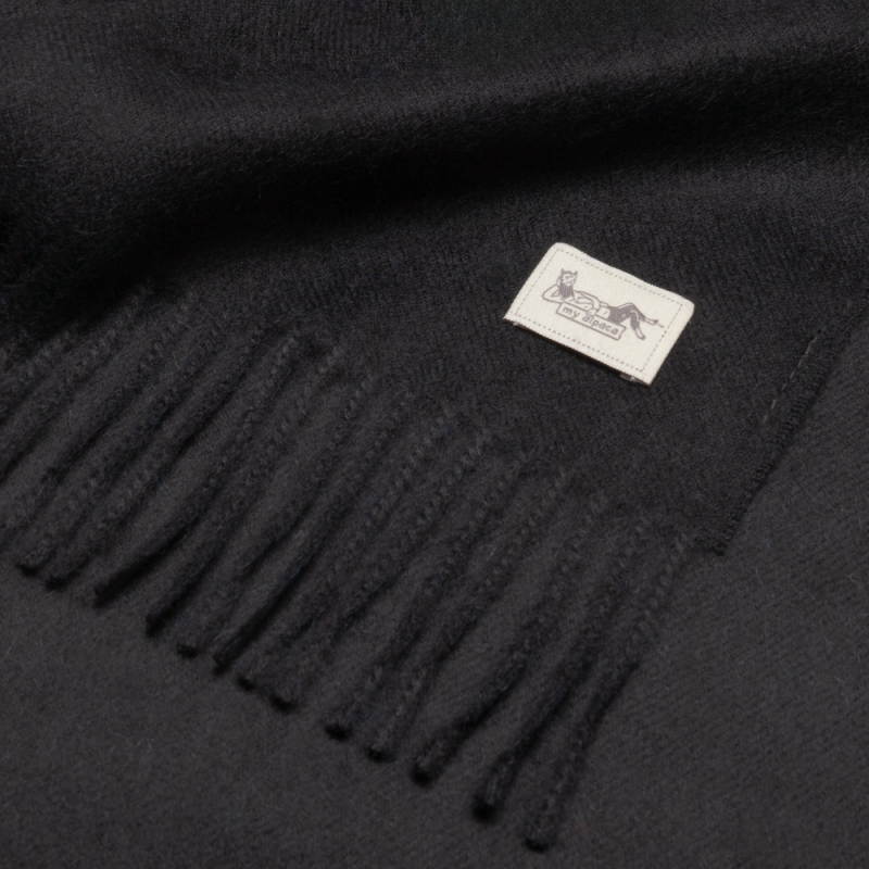 Classic baby alpaca scarf black