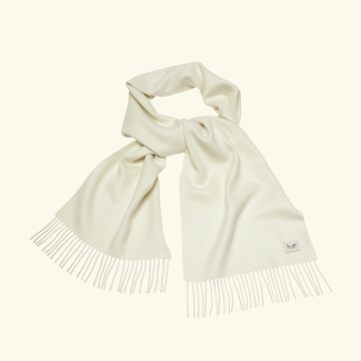 Classic baby alpaca scarf ivory