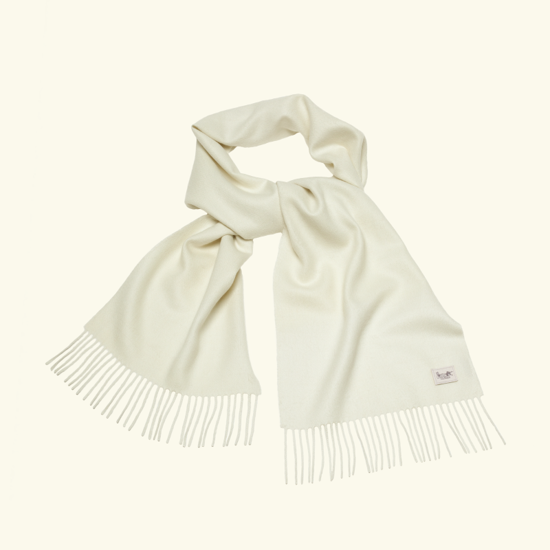 Classic baby alpaca scarf ivory