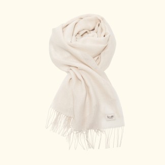 Summer baby alpaca shawl cream