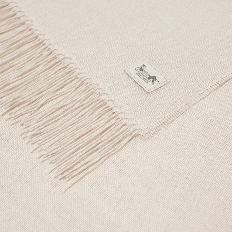 Summer baby alpaca shawl cream