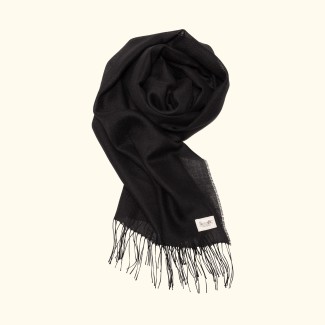 Summer baby alpaca shawl black