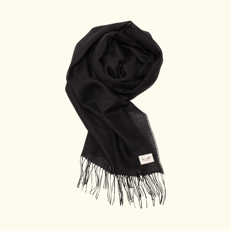 Summer baby alpaca shawl black
