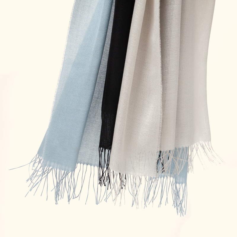 Summer baby alpaca shawl black