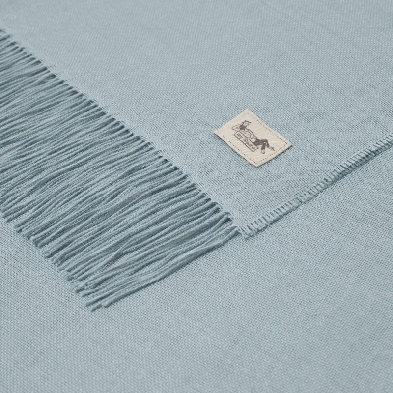 Summer baby alpaca shawl dusty blue