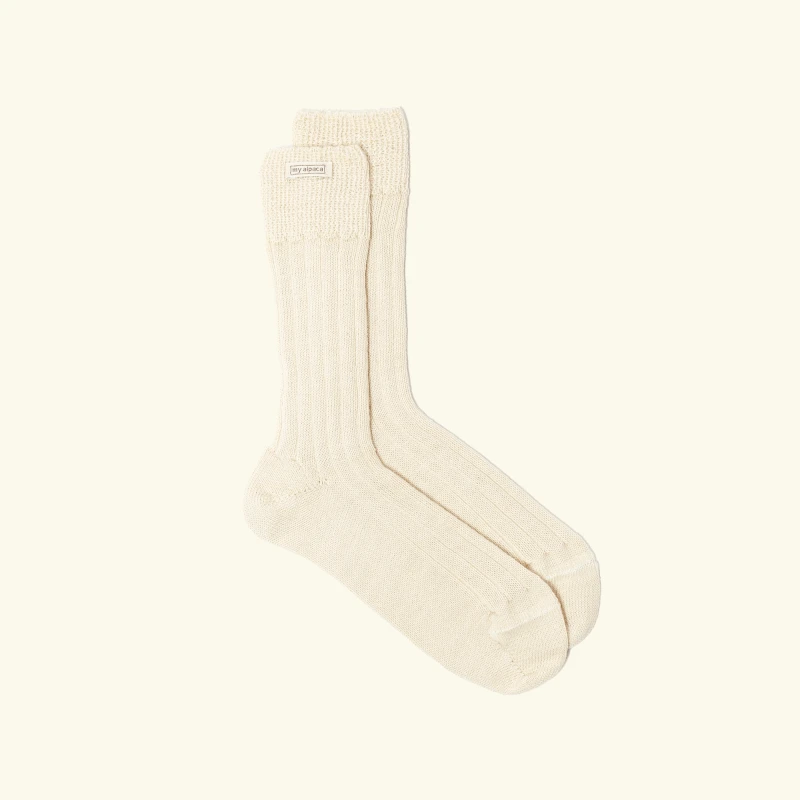 1. Alpaca Bed Socks | IVORY