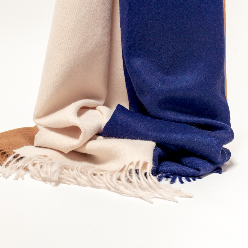 Suri baby alpaca shawl cobalt