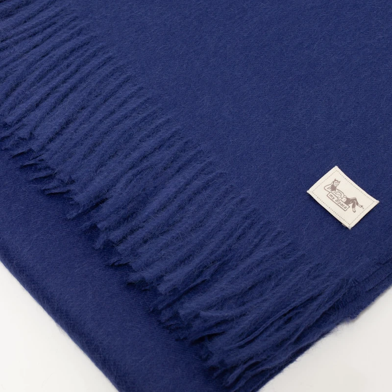 Suri baby alpaca shawl cobalt