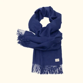 Suri baby alpaca shawl cobalt