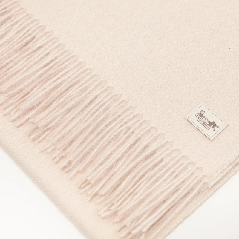 Suri baby alpaca shawl cream rose