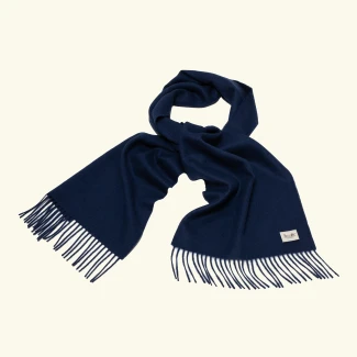 Classic baby alpaca scarf navy