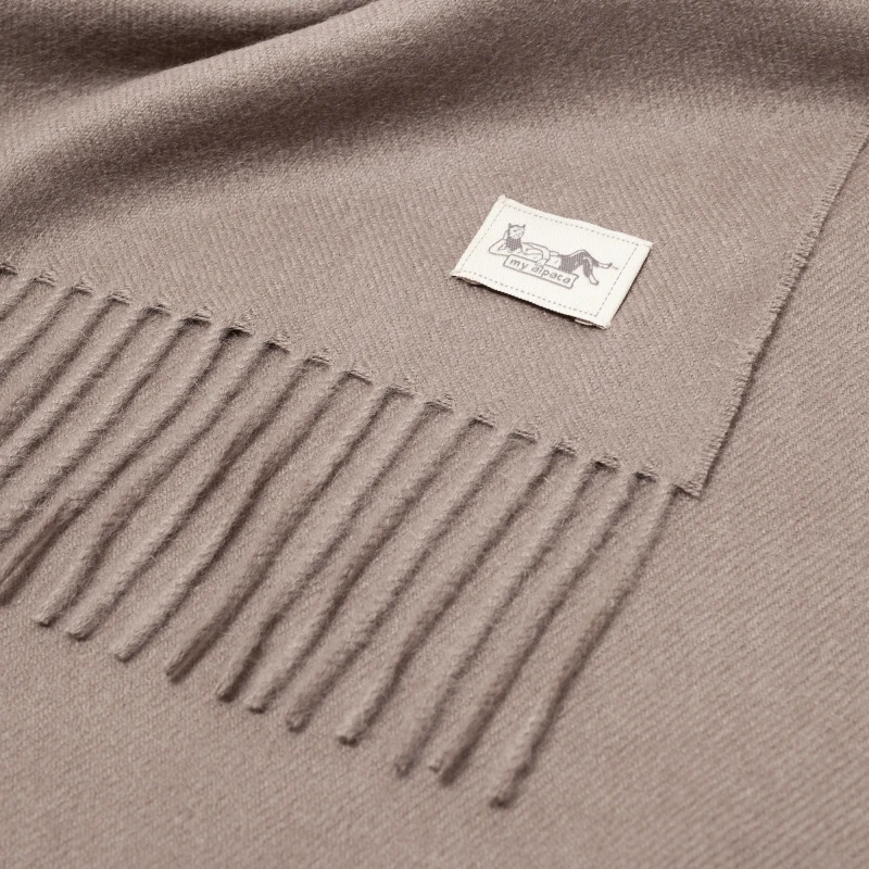 Classic baby alpaca scarf gray