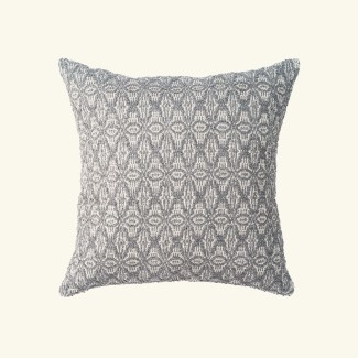 Hand-woven cushion | baby alpaca & cotton | GREY
