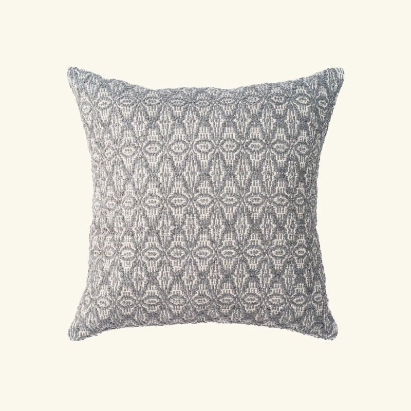Hand-woven cushion | baby alpaca & cotton | GREY